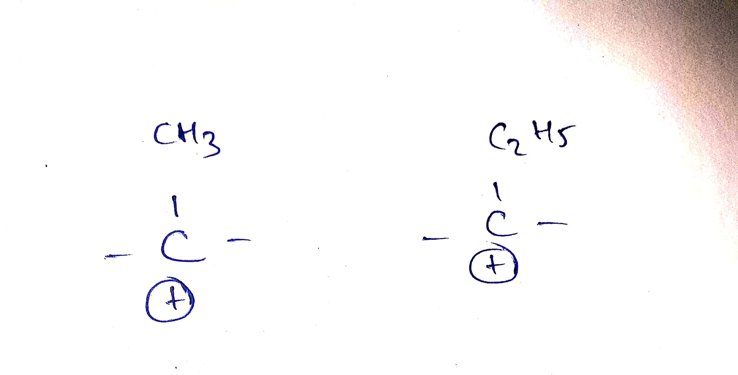 Question image for Which is more stable carbocation between the two